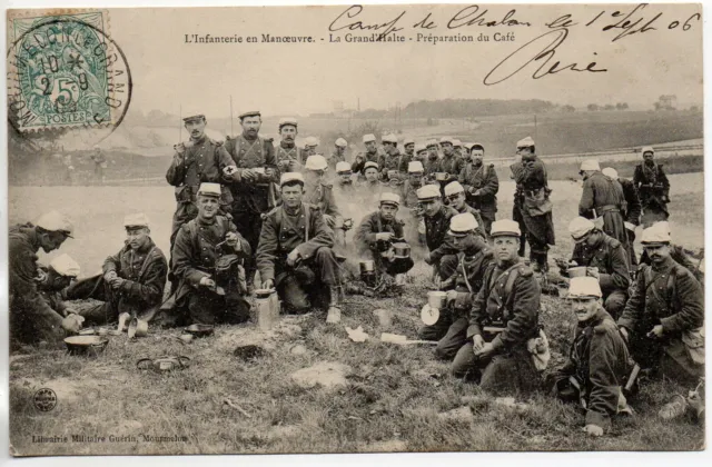 CHALONS SUR MARNE - Marne - CPA 51 - Military Life in the Camp - Coffee Making