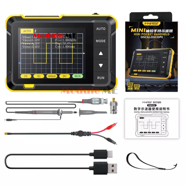 FNIRSI DSO152 Handheld Small Oscilloscope Portable Digital Oscilloscope 200KHz