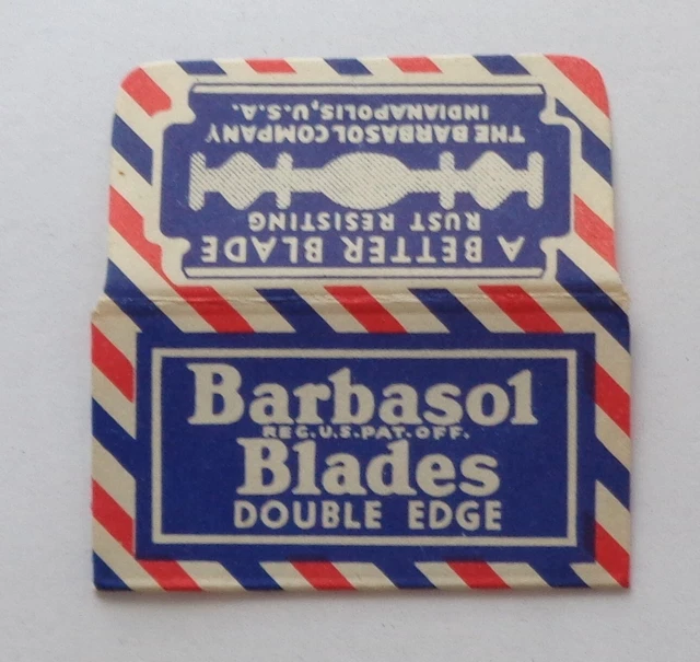 Vintage Razor Blade BARBASOL One Wrapped Blade
