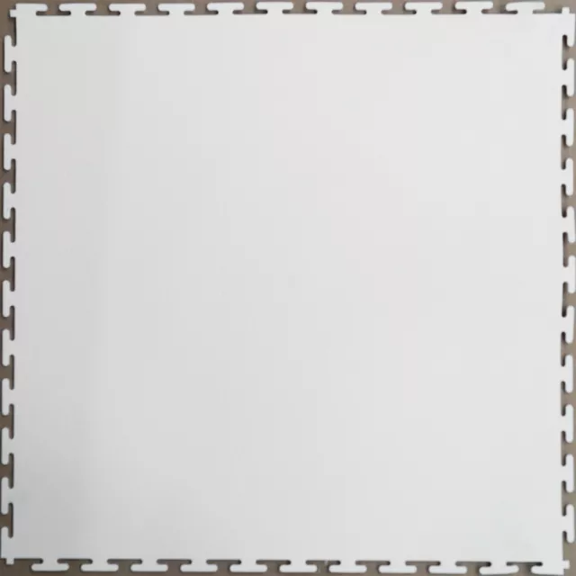 Pvc Interlocking Tiles- Leather Look- White/ Garage Flooring /Expo/Showroom