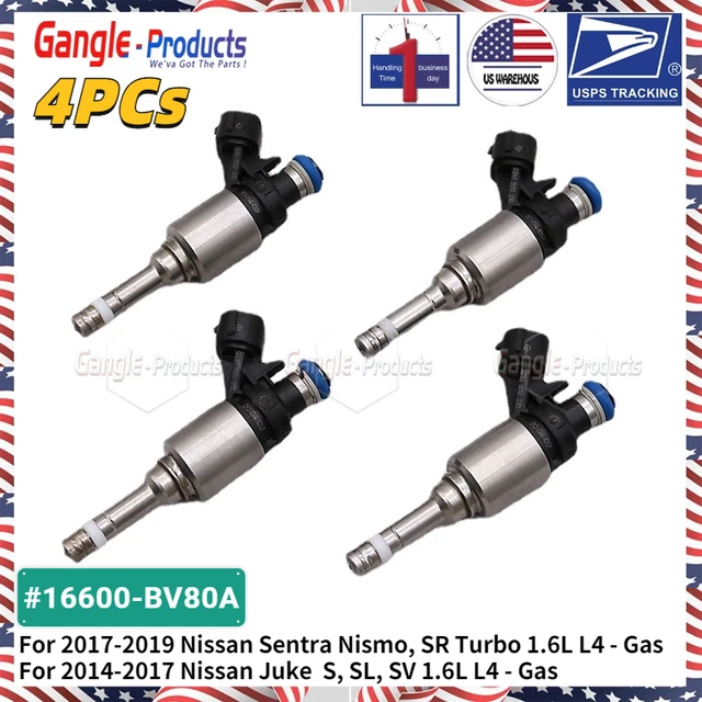 4X FUEL INJECTORS 16600BV80A For 20171209 Nissan Sentra 20142017