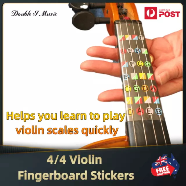 4/4 Violin Fiddle Fingerboard Chord Note Stickers Violin Beginer learning tools