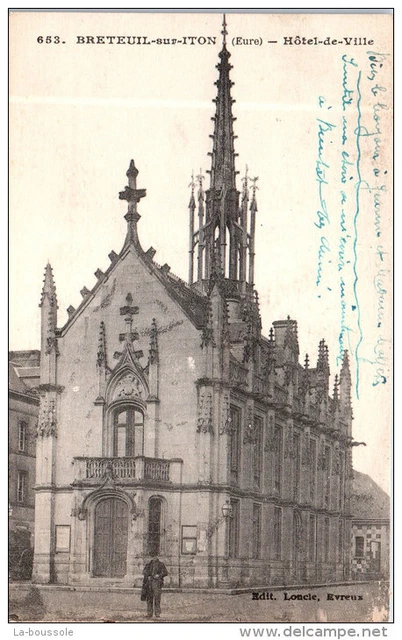 27 BRETEUIL -- l'hotel de ville.