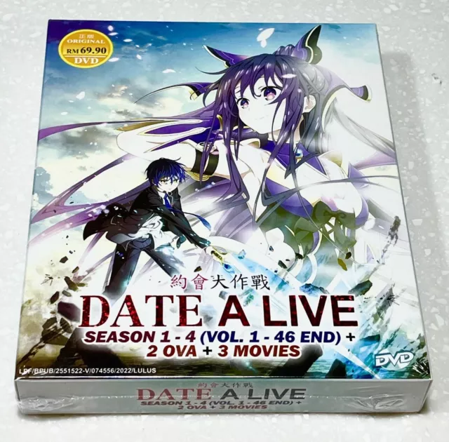 DATE A LIVE SEASON 1-4 VOL.1-46 END + 2 OVA + 1 MOVIE ANIME DVD