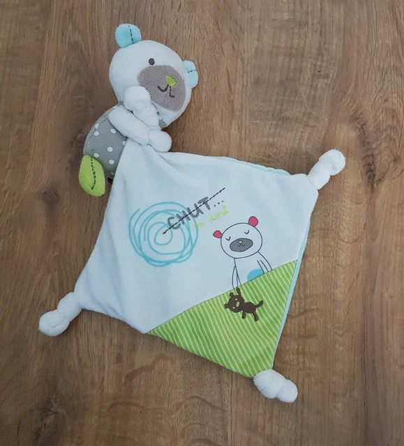 A5- Doudou Ours Pommette mouchoir Chut on dort!