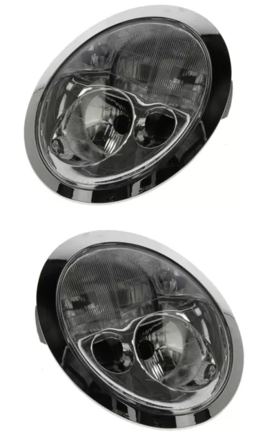 Paire De Phares Avant TYC Pour AUDI A6 C7 (2010-2015) - Noir - H7/H15 Halogène - NEUF