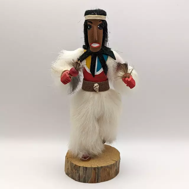 Native American Navajo Early Morning Singer Carved Wood Kachina Doll 8", DA