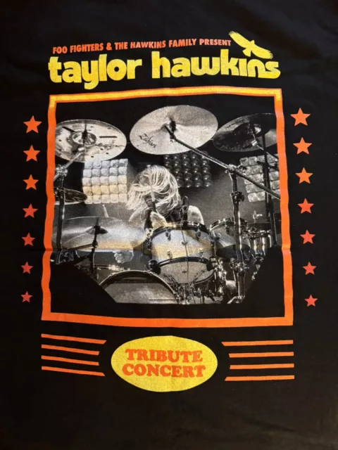Taylor Hawkins Tribute Concert T Shirt - Size 2XL / XXL - Black - Foo Fighters