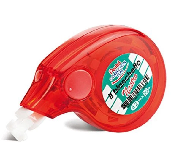 (TG. 4 pezzi) Pentel ZTN14 Il Bianchetto Nastro 10 mt, pack 4 pezzi - NUOVO