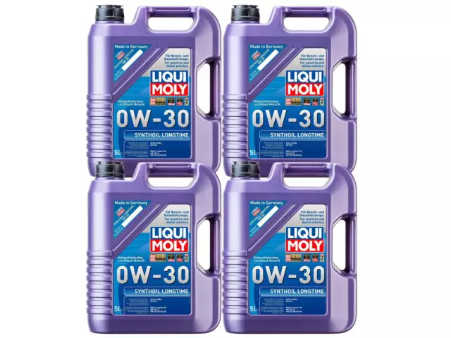 4x Original Liqui Moly 5L Synthoil desde Hace Mucho Tiempo 0W-30 Aceite de Motor