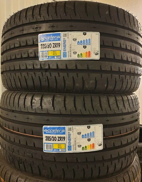 2 x 19 ACCELERA TYRES 285/30ZR19 98Y XL 285 30 19 EXTRA LOAD 285/30R19 ! | eBay