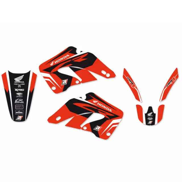 Kit adesivi grafiche Honda Cr 125 / 250 2000 - 2001 blackbird in Crystal moto