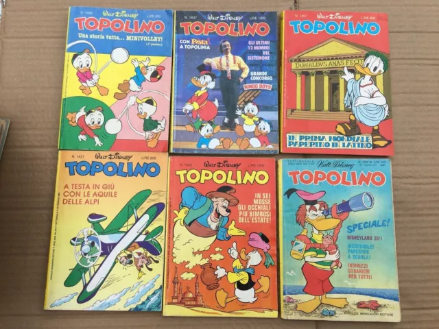 Lot Di Six Topolino Flip Old Comics
