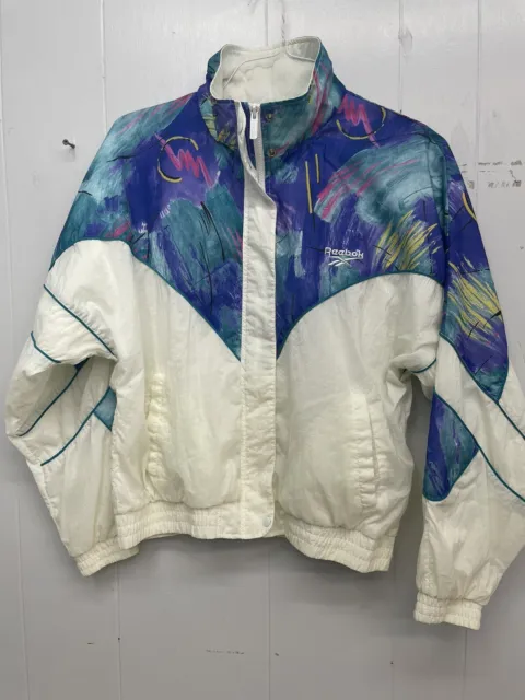reebok jacket vintage nylon polyester 1980s windbreaker Womens Medium