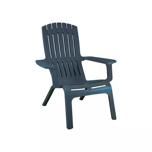 Grosfillex US444747 Westport Adirondack Barn Blue Outdoor Stacking Chair