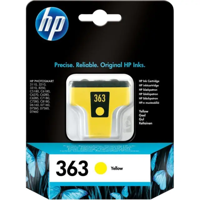 Original HP 363 gelb PHOTOSMART 3110 3210 3310 8250 C5180 - 01/2015 o.V.