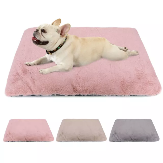 Warm Pet Blanket Pad Cat Dog Bed Soft Plush Mat Cushion Mattress Removable Cover