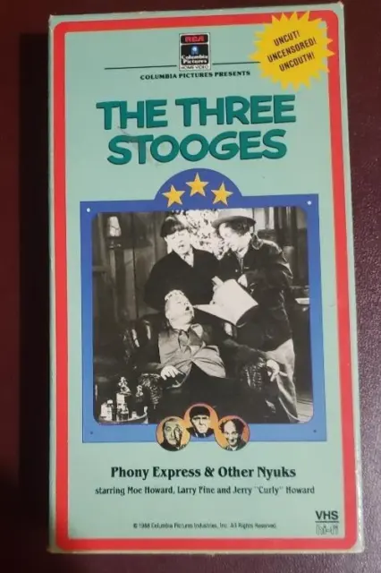 ONE USED VHS MOVIE-The Three Stooges -3 Episodes 