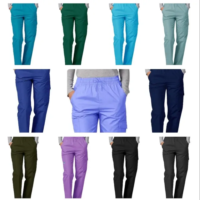 Adar Uniforms Universal Women-Tapered Cargo Scrub Pants Medical Uniform 503