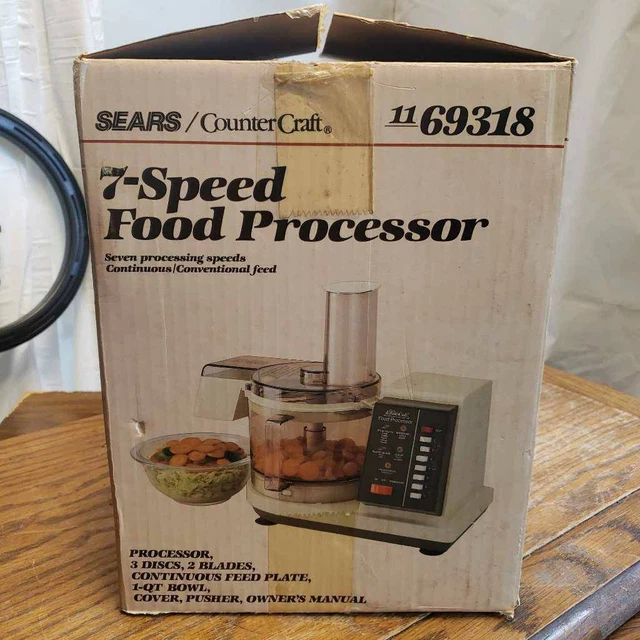 VINTAGE SEARS COUNTER Craft 1169318 7 Speed Food Processor W