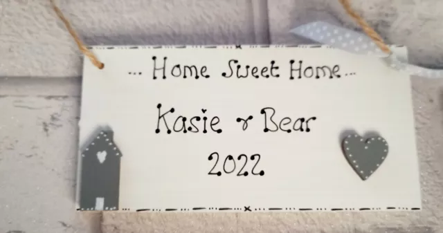 Family Name plaque sign Personalised New Home Gift House warming gift grey