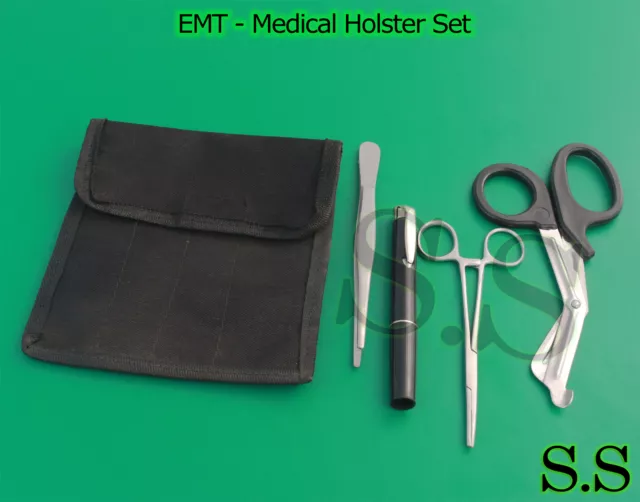 EMT - Medical Square Padded Leather Holster Set DS-1172