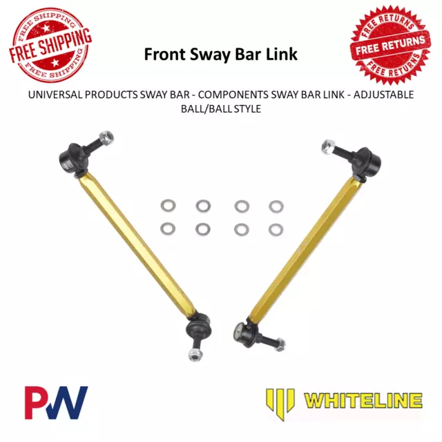 Whiteline KLC154 Front Pair Adjustable Sway Bar Heavy Duty Links For 04-16 BMW