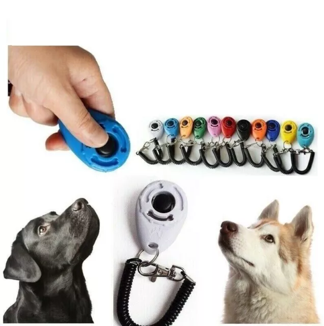 2 Pack Pet Puppy School Training Teaching AID Obedience Tool Dog Clicker Trainer 2