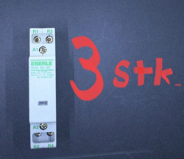 ‼️3 Stck.‼️ Eberle ISCH 20-2 Ö  Relais Schütz  mit 2 Öffner NEU