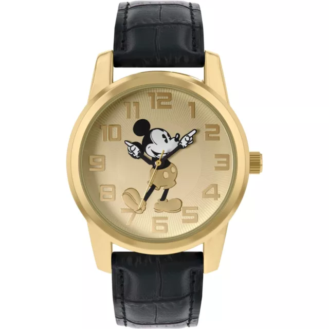 Mickey Mouse Womens Analogue Classic Quartz Watch with Leather Strap MK1458