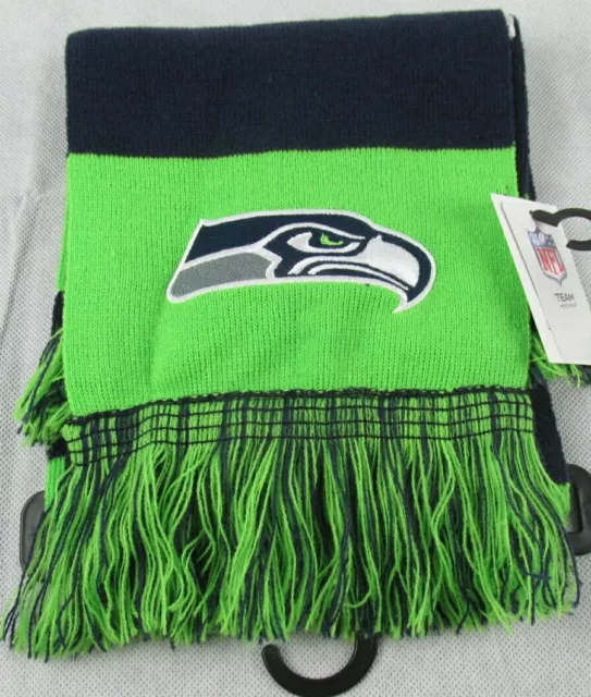 NFL Apparel Seattle Seahawks Green and Blue Fringe Scarf