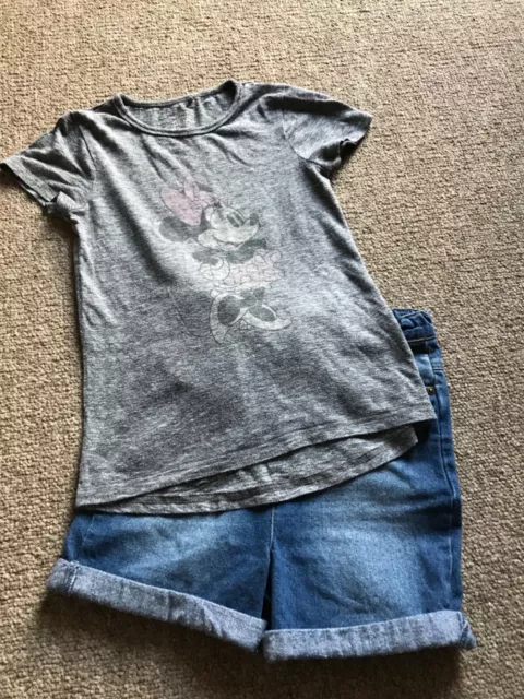 Short denim pour enfants Cath Kidston 8-9 et suivant souris Disney Minnie 8 ans