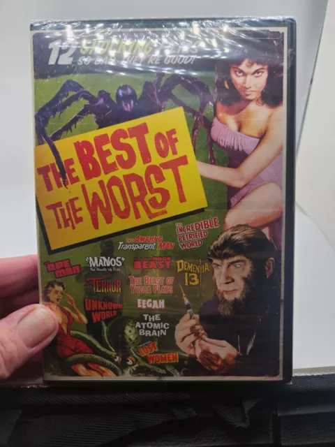 Best & Worst 12-Film Cult SciFi & Horror (DVD) Lugosi Karloff Nicholson Sealed