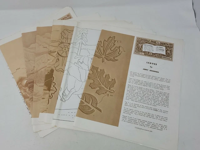 Craftool Cuero Artesanal de Colección Doodle Page Serie 8B Pg 1-8 Patrones Elaboración Lote x 8