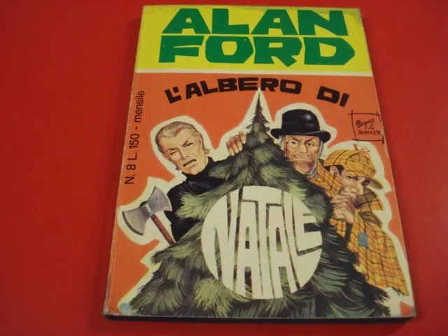 Alan Ford Nr 8 Originale 1969 L'albero Di Natale Corno Ottimo + Da Resa