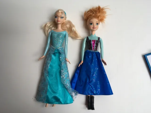 Disney Frozen Anna And Elsa Dolls Bundle Of 2 VGC