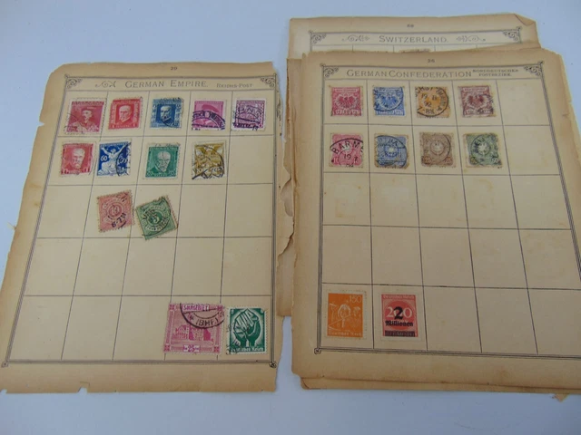 INTERESTING 19th CENTURY EARLY 20th POSTAGE STAMP GERMAN EMPIRE WARTEMBURG SWISS