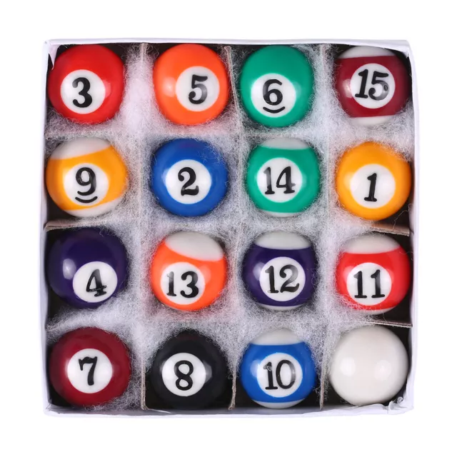 25MM / 38MM Children Billiards Table Balls Set Resin Small Pool Cue Balls l P9U1