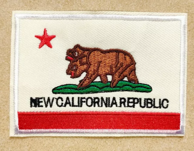 10x NEW CALIFORNIA REPUBLIC STATE Double Head Bear Iron On Patch ≈3.6*2.5 inch