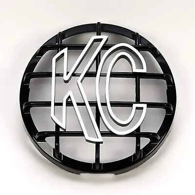 Kc Hilites 7210 Stone Guard - Black Light Guard, White KC Logo, Plastic, Black,