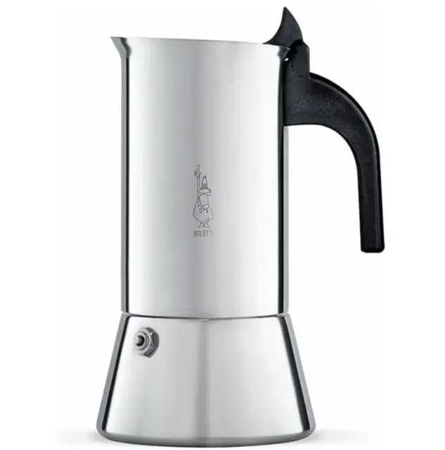 Bialetti Venus Caffettiera Moka in Acciaio per Induzione e Gas 4 o 6 Tazze Caffé