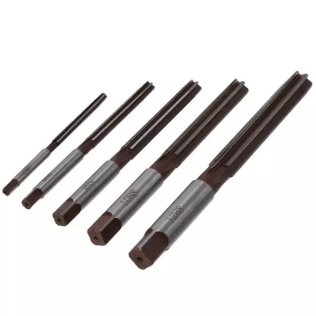 5pcs Brown 6 Flutes Hand Reamer Alloy Tool Steel Milling Cutter Tool  Worker