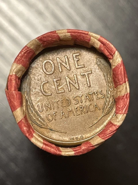 1909 VDB Lincoln Penny / Reverse Indian Head Ends Mix Wheat Cent Roll