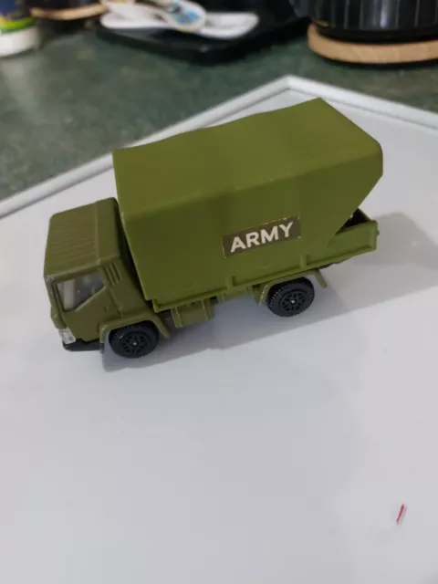 Dinky Toys 10cm Long Original Diecast 687 - Convoy Army Truck - Green Damaged.