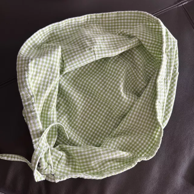 Pottery Barn Kids Sabrina Basket Liner Medium Green & White Gingham