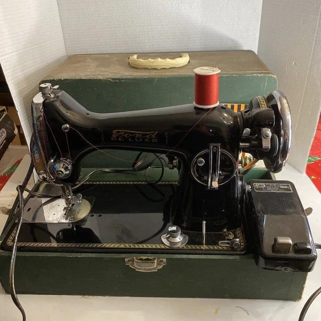 VINTAGE FORD DELUXE Heavy Duty Sewing Machine Very Rare READ $119.99 ...