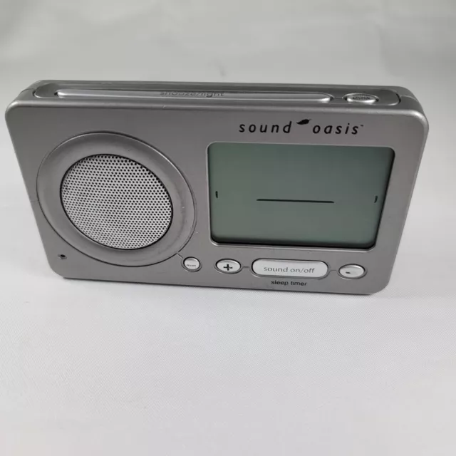 Sound Oasis S-850 Travel Sleep Machine Therapy White Noise Alarm Clock TESTED
