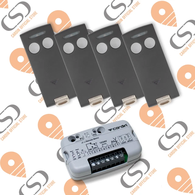 Cardin Eles504Rmc1 Kit 4 Telecomandi 2 Canali + Ricevente Rqm504C1