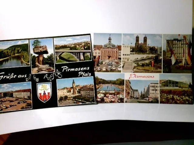 Pirmasens. Pfalz. 2 x Alte Ansichtskarte / Postkarte farbig, ungel. ca 70ger Jah