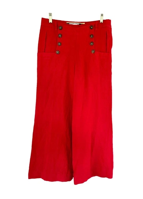 Anthropologie Daughters of the Liberation Linen Flare Women’s Pants Size Medium